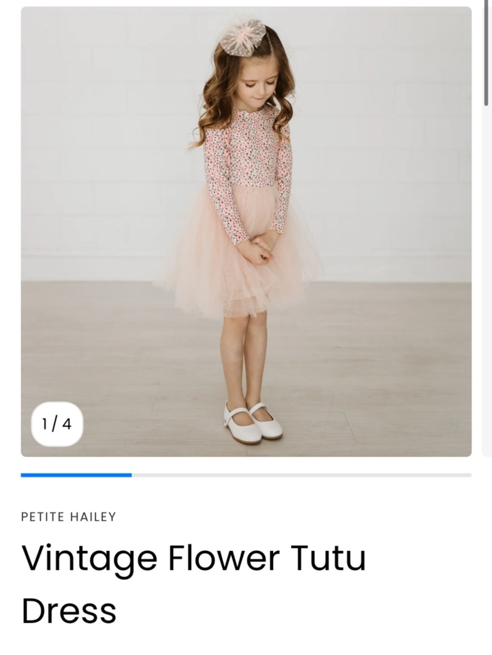 PETITE HAILEY - Vintage Flower Tutu Dress. Size 10
